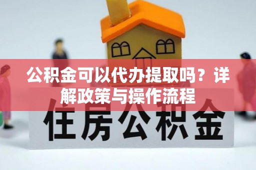 湖滨公积金可以代办提取吗？详解政策与操作流程