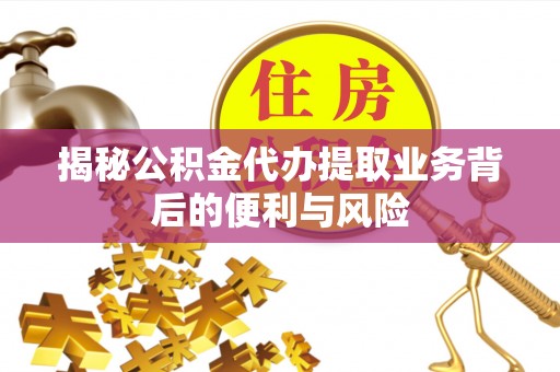 湖滨揭秘公积金代办提取业务背后的便利与风险