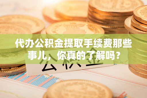 湖滨代办公积金提取手续费那些事儿，你真的了解吗？