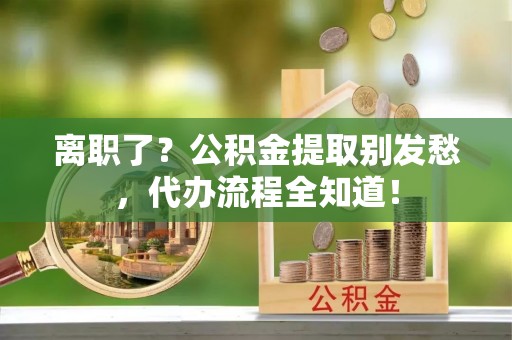 湖滨离职了？公积金提取别发愁，代办流程全知道！