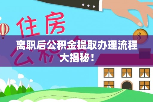 湖滨离职后公积金提取办理流程大揭秘！