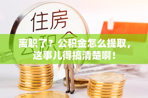 湖滨离职了？公积金怎么提取，这事儿得搞清楚啊！