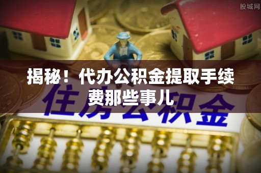 湖滨揭秘！代办公积金提取手续费那些事儿