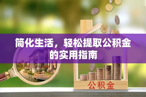 湖滨简化生活，轻松提取公积金的实用指南